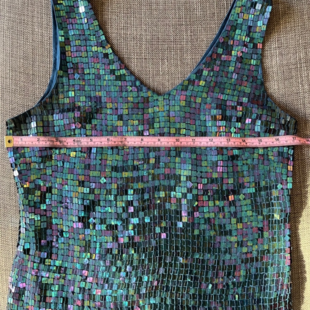 Y2K Vintage Mermaid Sequin Top Size 6 - Picture 4 of 4